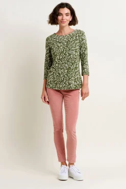 Brakeburn Orchard Leaf 3 Quarter Tee Green Best