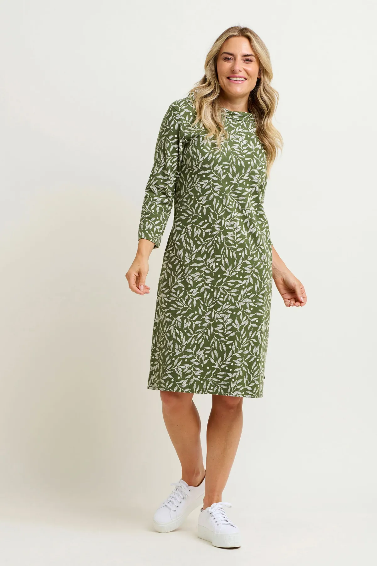 Brakeburn Orchard Leaf Dress Green Online