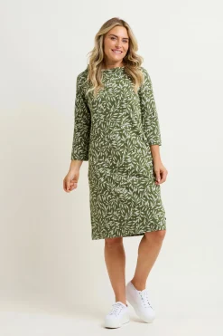 Brakeburn Orchard Leaf Dress Green Online