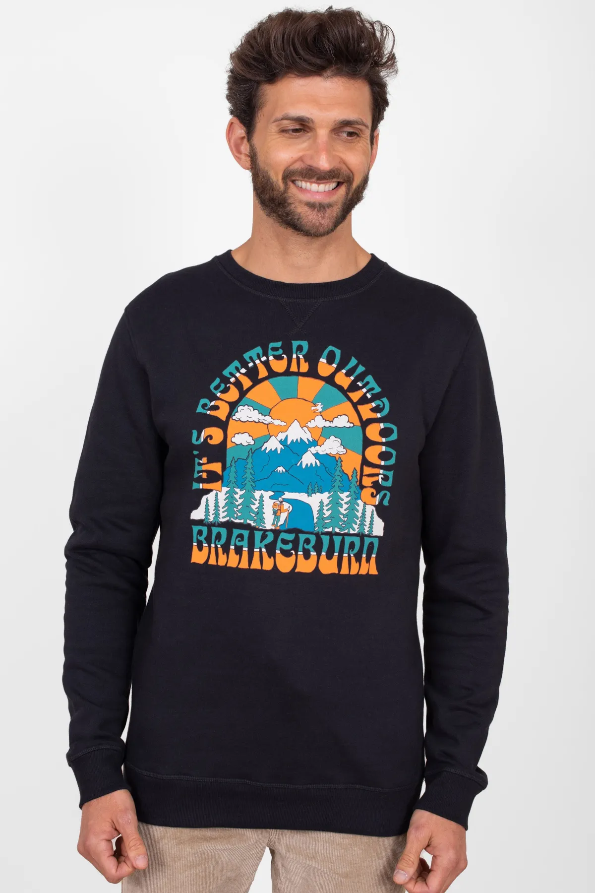 Brakeburn Outdoor Crew Neck Sweat Black Cheap
