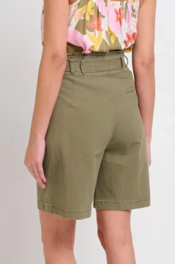 Brakeburn Paperbag Shorts Khaki New