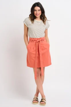Brakeburn Paperbag Skirt Coral Fashion