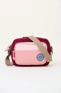 Brakeburn Pink Medium Camera Cross Body Bag Burgundy New
