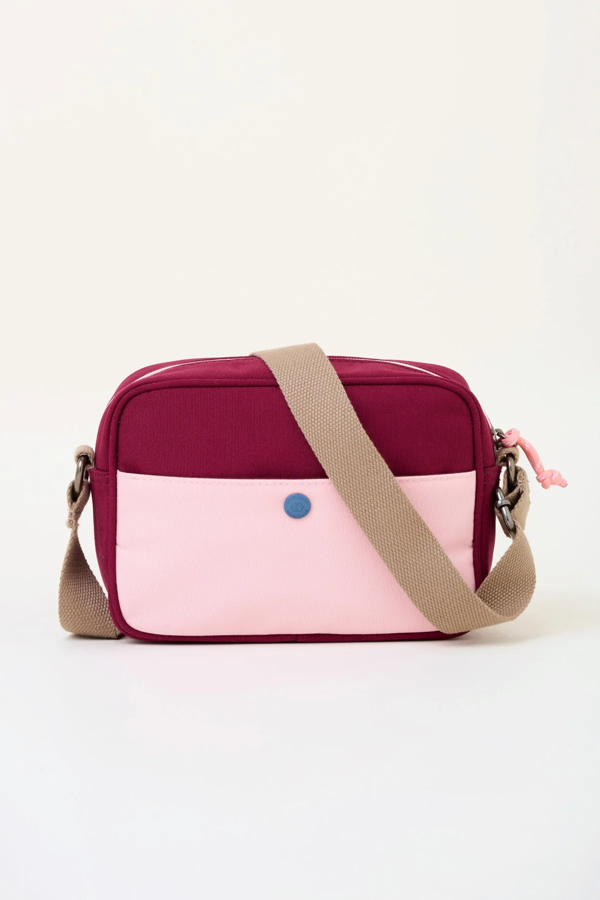 Brakeburn Pink Medium Camera Cross Body Bag Burgundy New