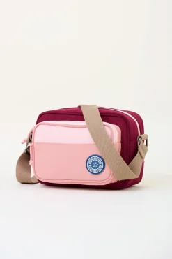 Brakeburn Pink Medium Camera Cross Body Bag Burgundy New
