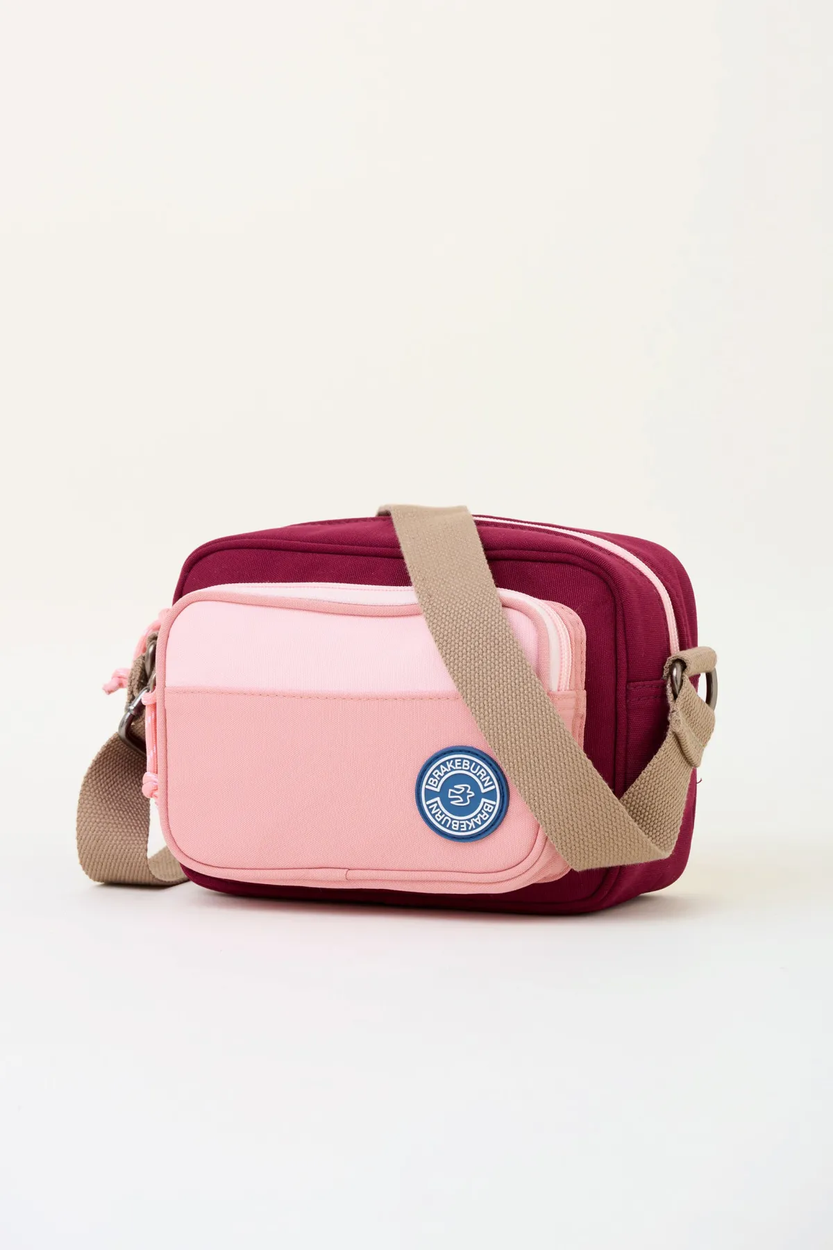 Brakeburn Pink Medium Camera Cross Body Bag Burgundy New