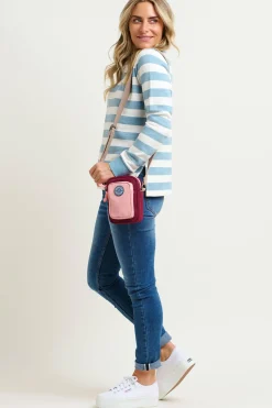 Brakeburn Pink Small Pouch Cross Body Bag Burgundy Outlet