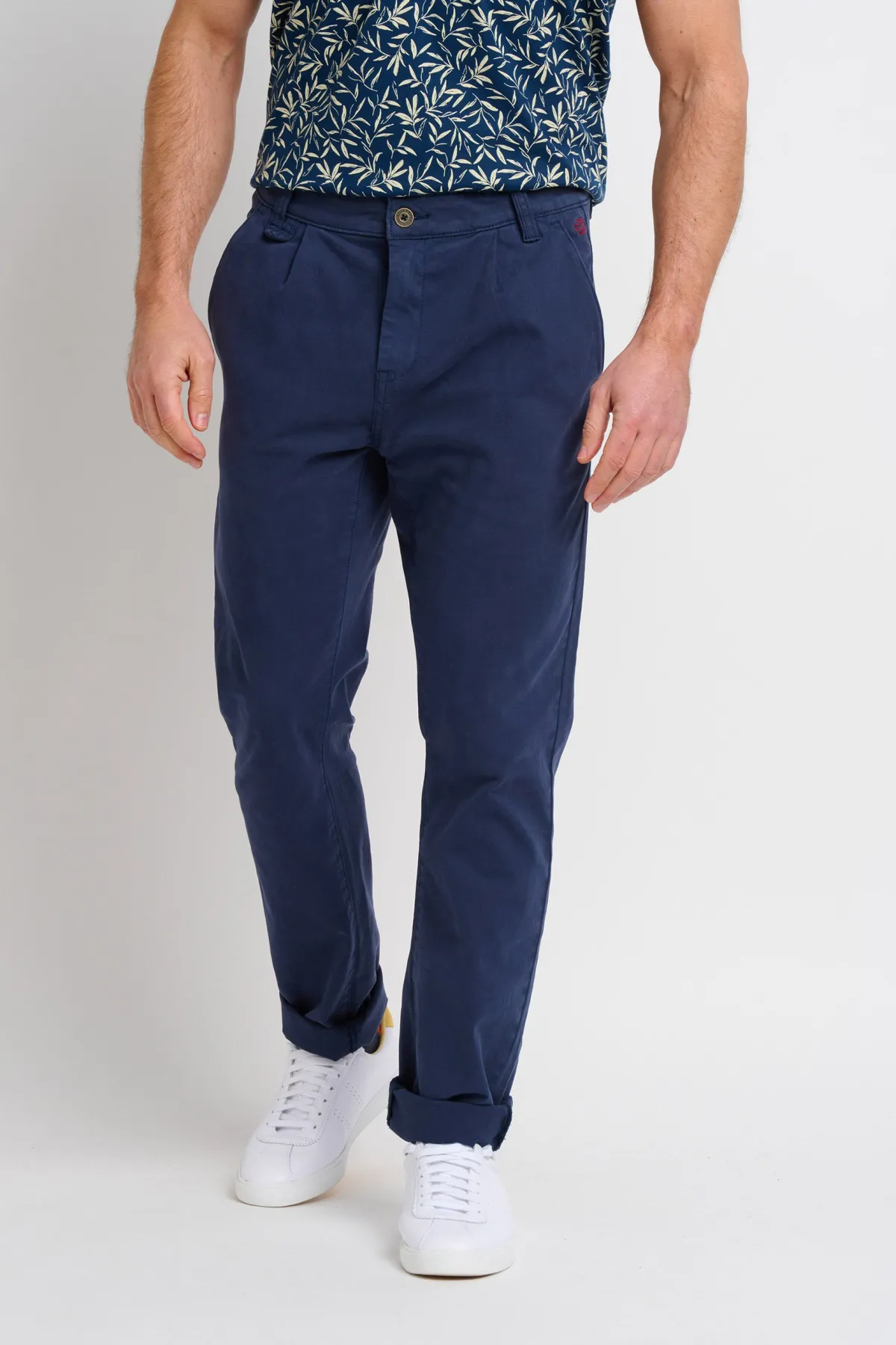 Brakeburn Pleat Front Chinos Navy Hot