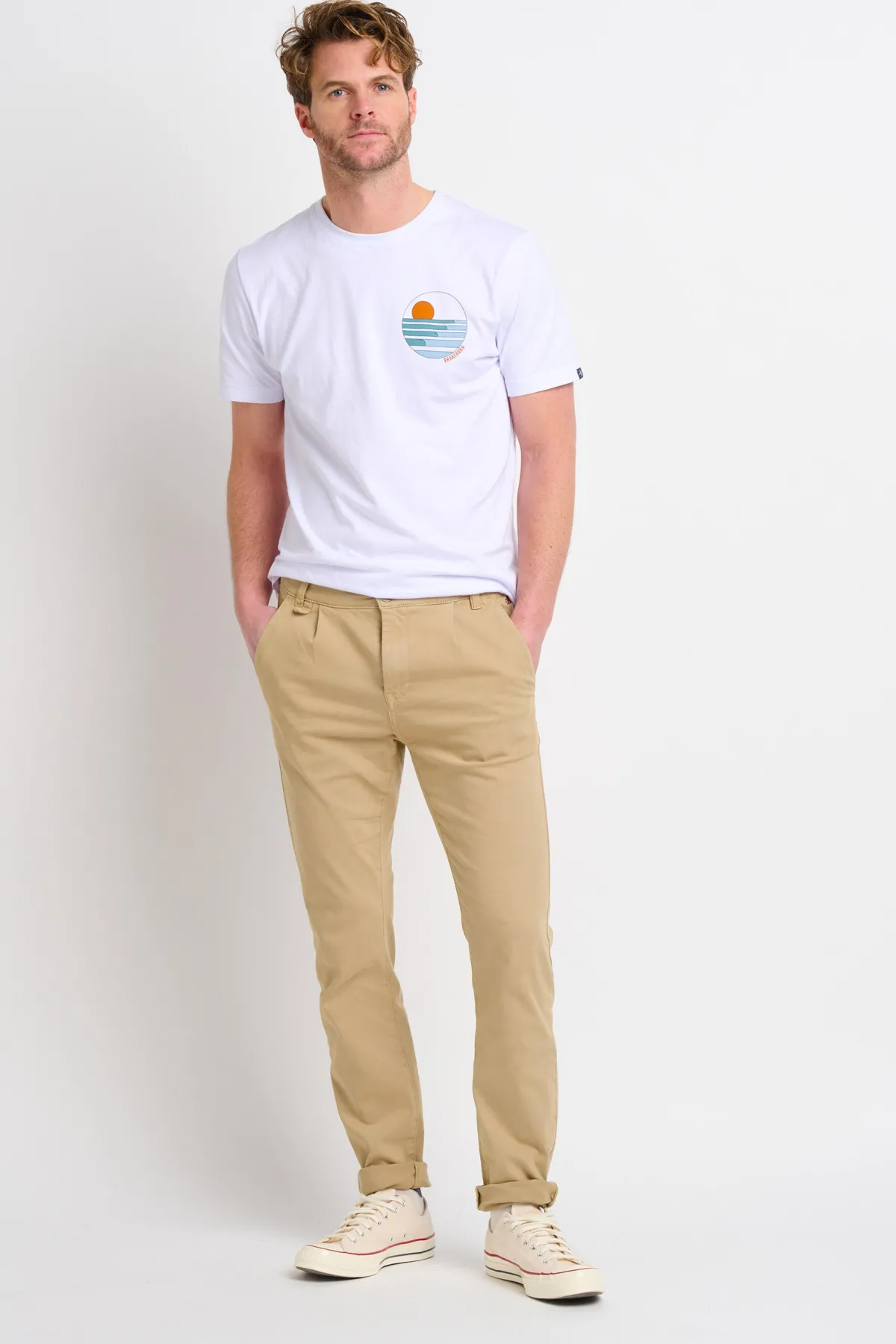Brakeburn Pleat Front Chinos Beige Fashion