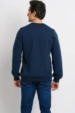 Brakeburn Pocket Crew Neck Sweat Navy Outlet