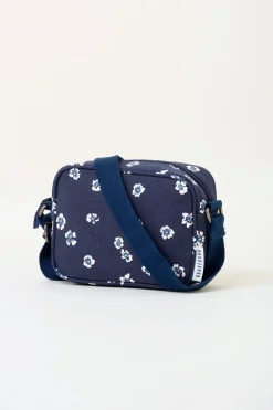 Brakeburn Polka Flora Medium Camera Cross Body Bag Navy Hot