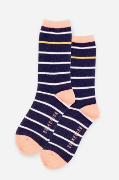 Brakeburn Pop Stripe Socks Coral Sale