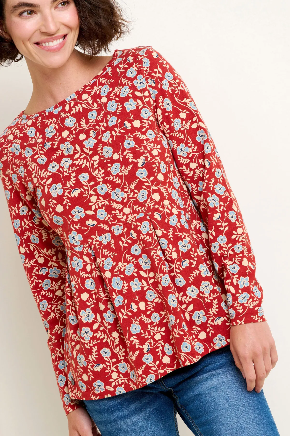Brakeburn Poppy Long Sleeve Tee Blue Store
