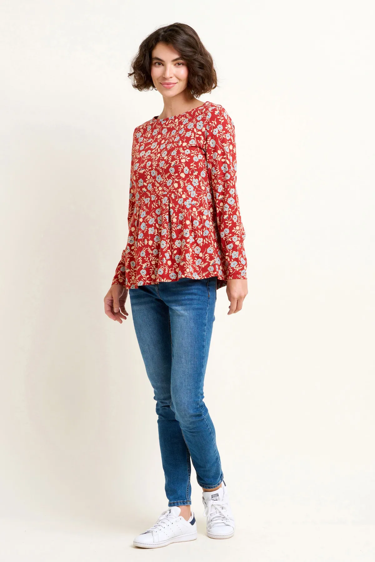 Brakeburn Poppy Long Sleeve Tee Blue Store