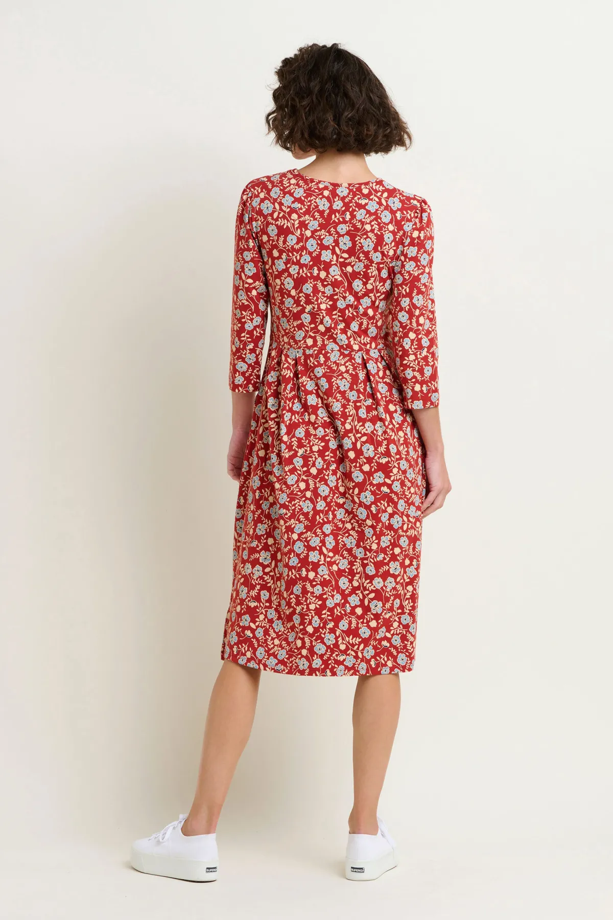 Brakeburn Poppy Midi Dress Blue Shop