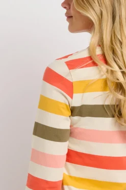 Brakeburn Poppy Stripe Tee Cream Flash Sale