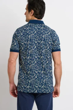 Brakeburn Printed Polo Shirt Navy Store