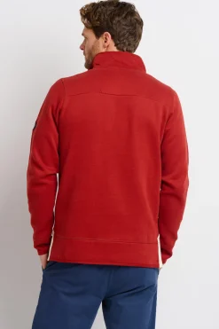Brakeburn Quarter Zip Sweat Burgundy Cheap