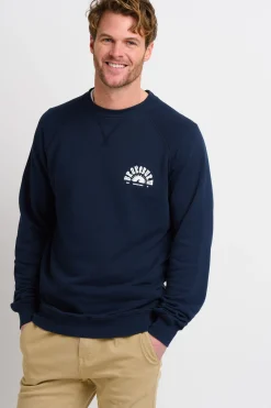 Brakeburn Raglan Crew Neck Sweat Navy Flash Sale