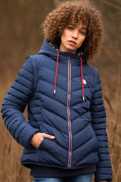 Brakeburn Rainbow Puffer Jacket Navy Best
