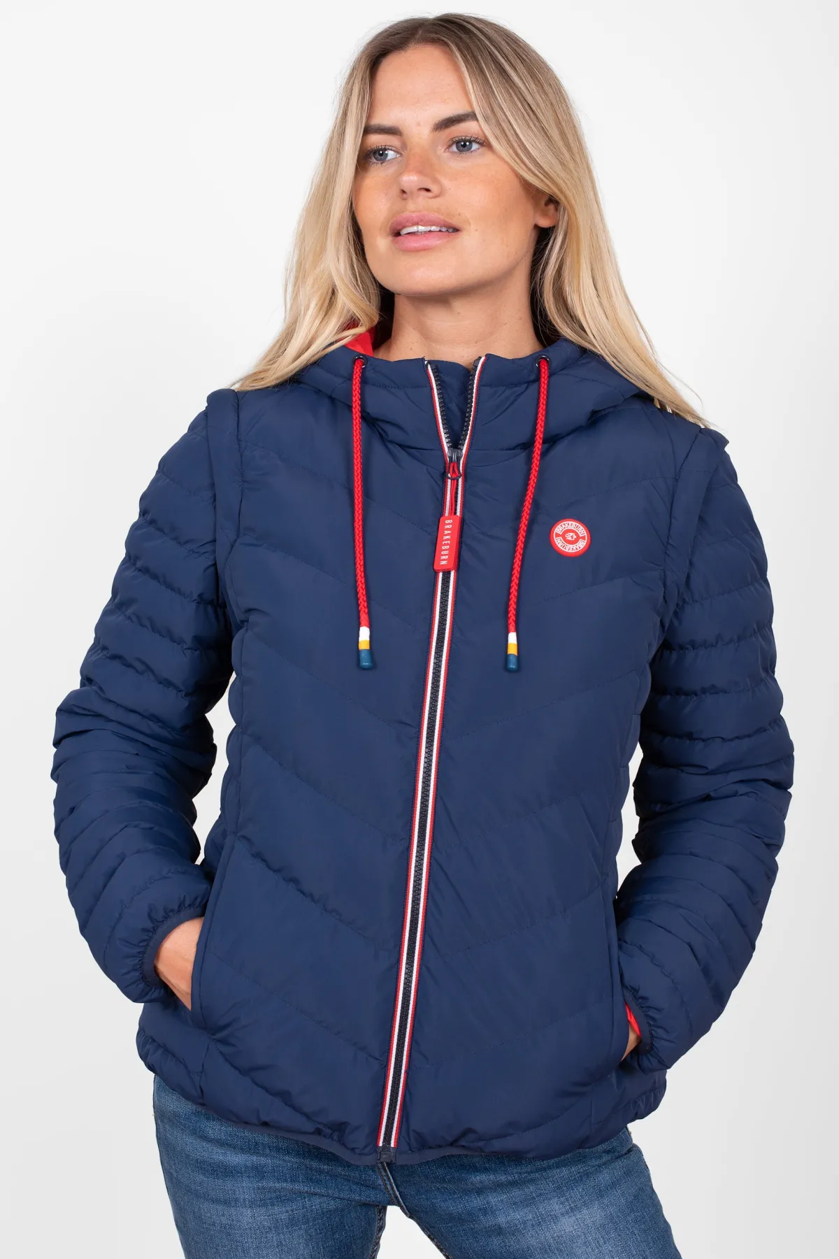 Brakeburn Rainbow Puffer Jacket Navy Best