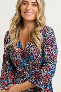 Brakeburn Regan Wrap Dress Black Sale