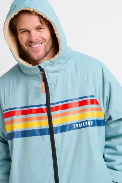 Brakeburn Retro Stripe Chinook Changing Robe Blue Discount