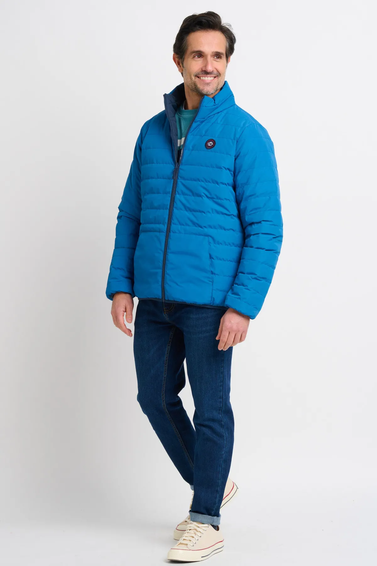 Brakeburn Reversible Puffer Jacket Blue Fashion