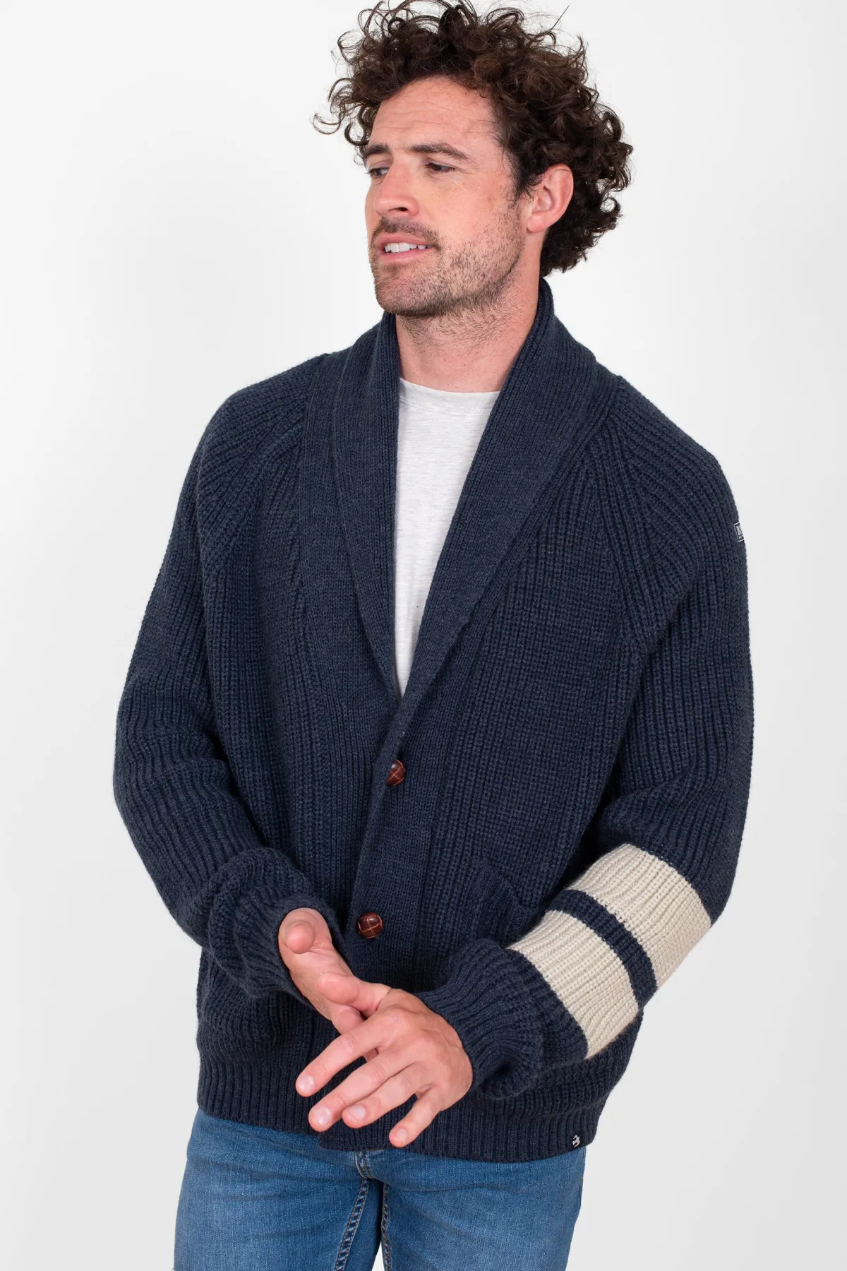 Brakeburn Ribbed Cardigan Navy Cheap