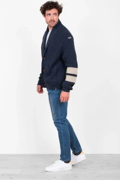 Brakeburn Ribbed Cardigan Navy Cheap
