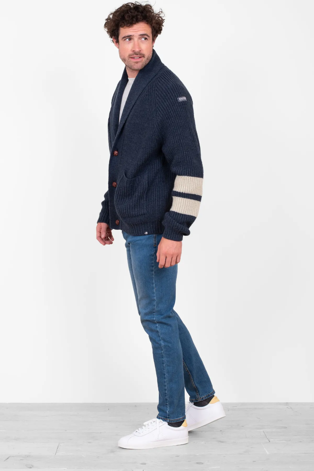 Brakeburn Ribbed Cardigan Navy Cheap