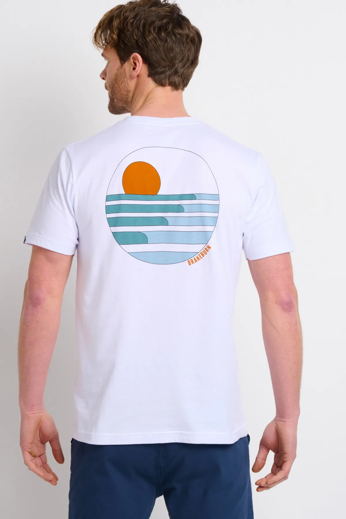 Brakeburn Rolling Waves Tee White Store
