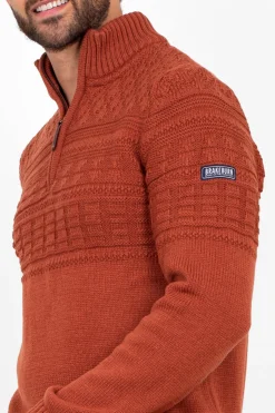 Brakeburn Rust Quarter Zip Orange Cheap