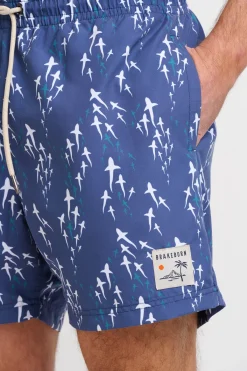 Brakeburn Sea Of Sharks Swim Shorts Blue Cheap