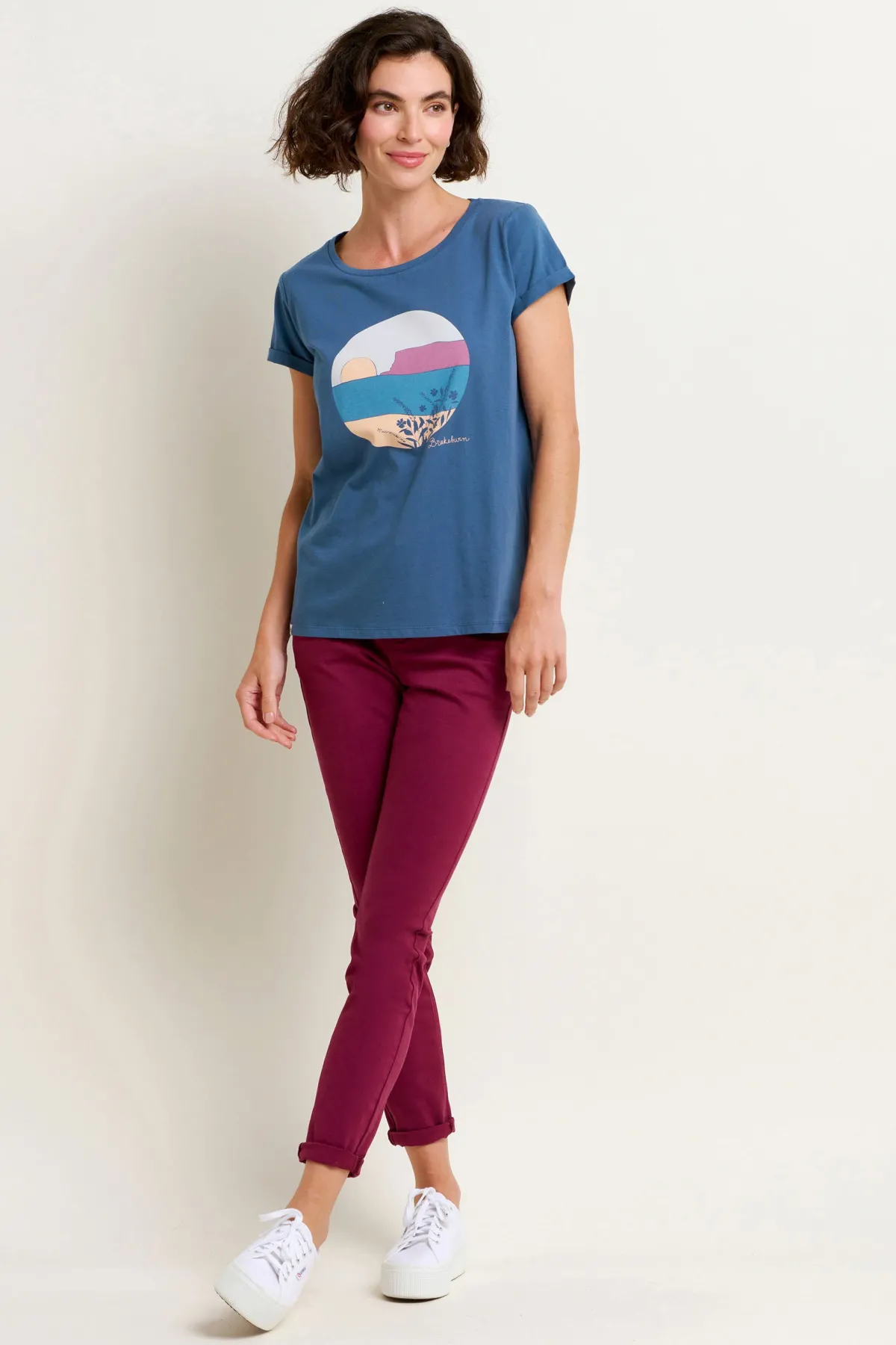 Brakeburn Seascape Tee Multicoloured Outlet