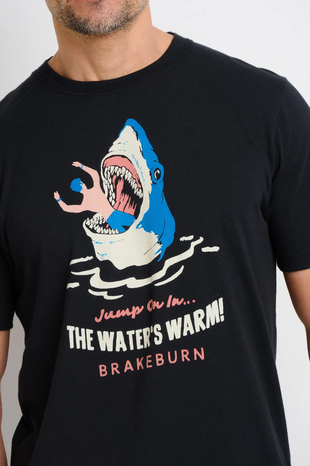Brakeburn Shark Tee Black Flash Sale