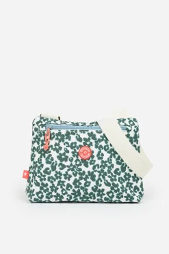 Brakeburn Small Cross Body Leopard Floral Bag Green New