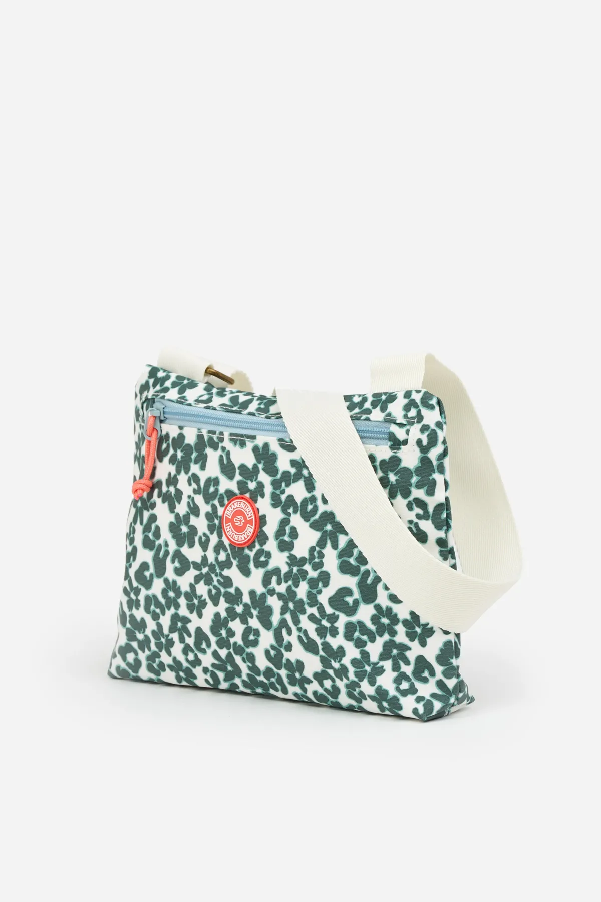 Brakeburn Small Cross Body Leopard Floral Bag Green New