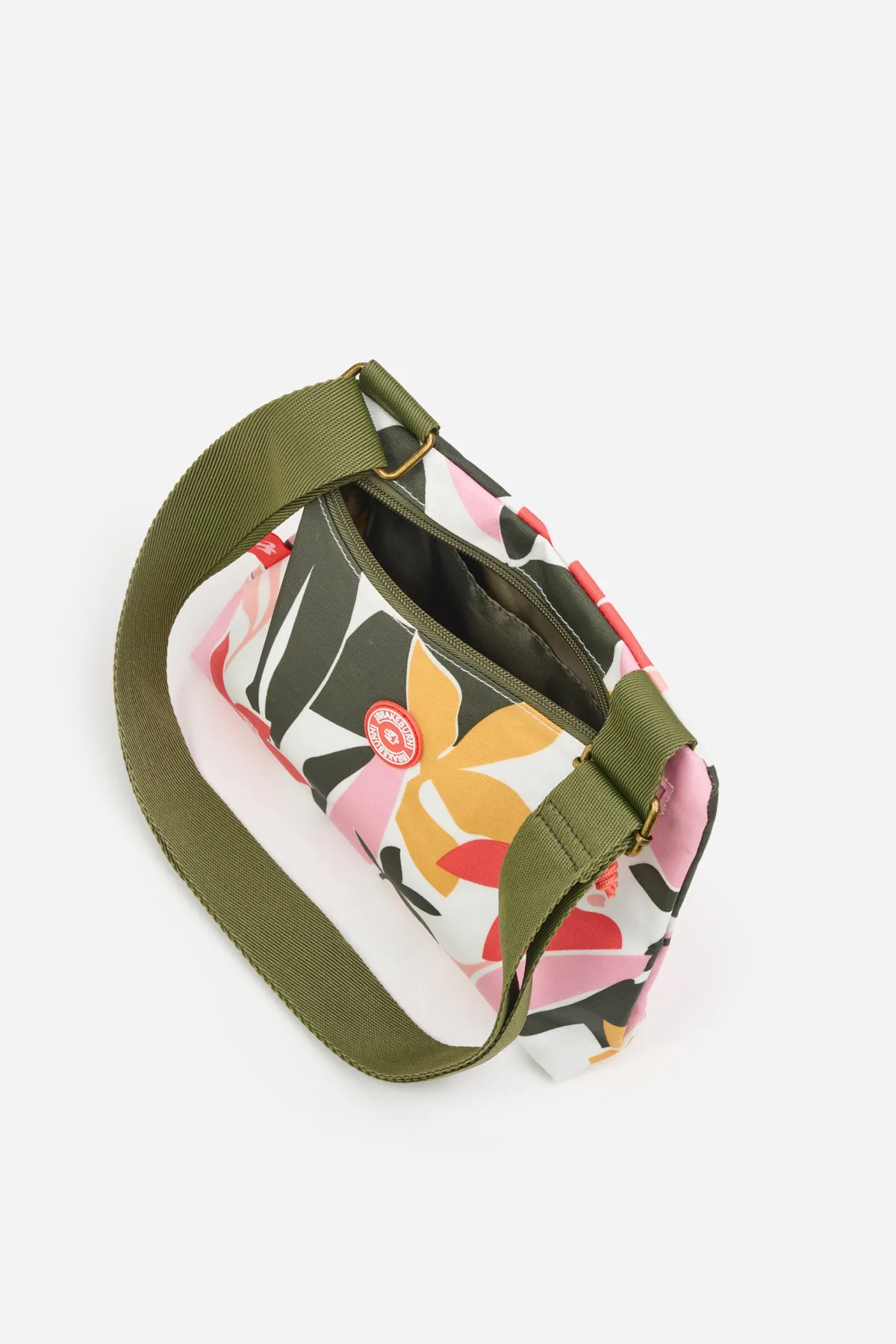 Brakeburn Small Cross Body Tropical Palm Bag Khaki New
