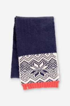 Brakeburn Snow Flake Scarf Coral New