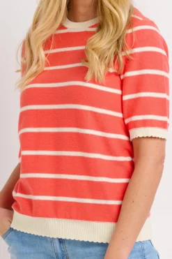 Brakeburn Sorbet Knitted Tee Cream Shop
