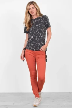 Brakeburn Spotty Tie Side T-Shirt Grey Discount