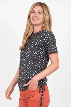Brakeburn Spotty Tie Side T-Shirt Grey Discount