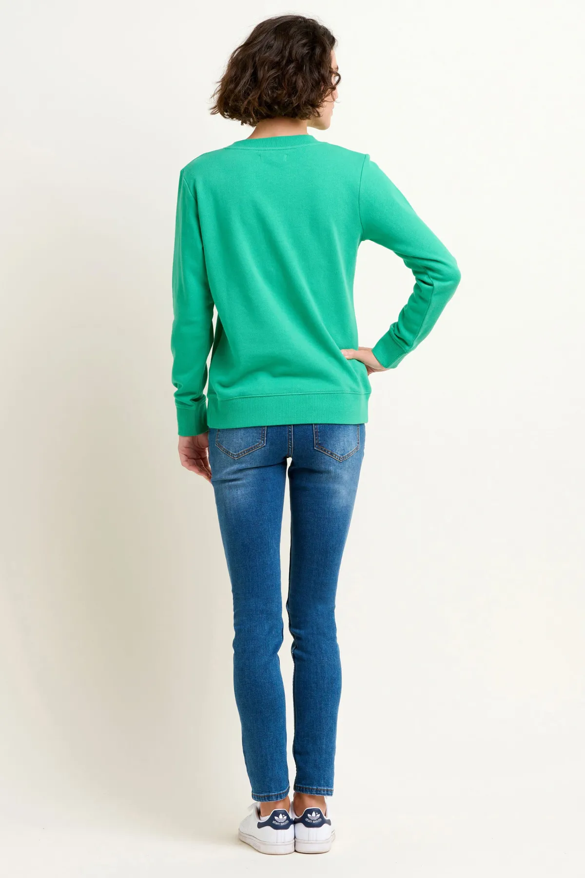 Brakeburn Star Crew Neck Sweatshirt Green Clearance