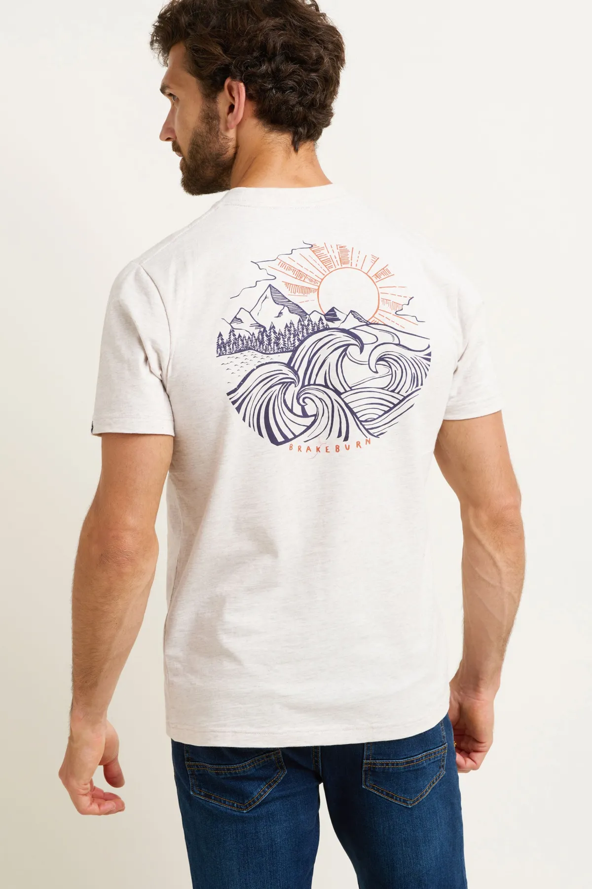 Brakeburn Stormy Seas Tee Cream Cheap