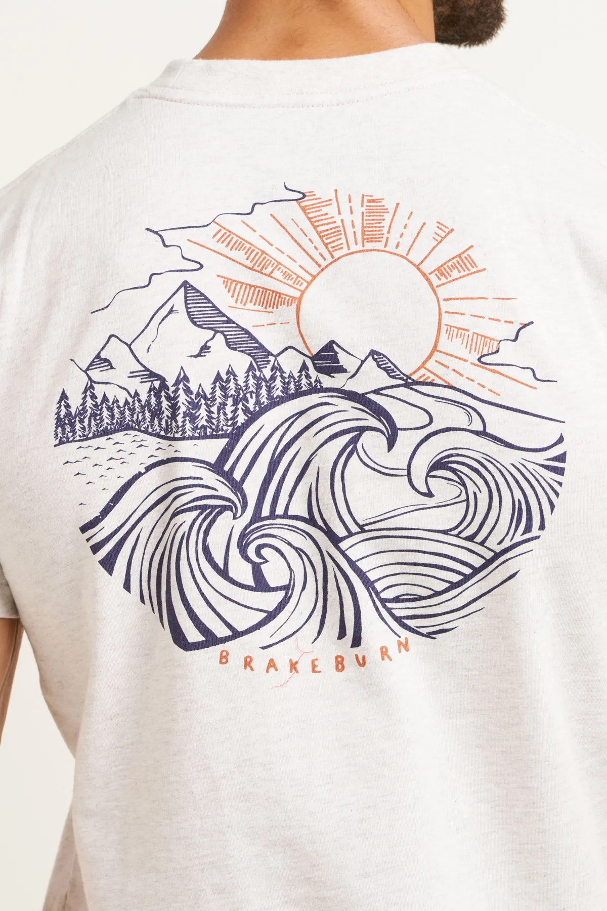 Brakeburn Stormy Seas Tee Cream Cheap