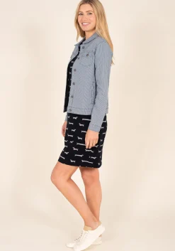 Brakeburn Stripe Denim Jacket Blue Hot