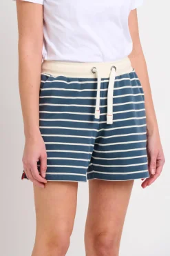 Brakeburn Stripe Jogger Shorts Cream Hot