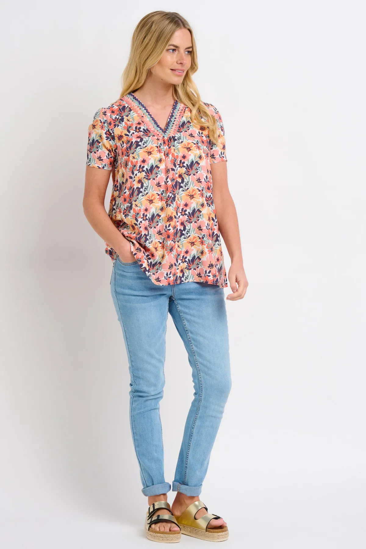 Brakeburn Summer Blooms Blouse Multicoloured Online