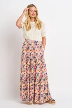 Brakeburn Summer Blooms Maxi Skirt Green Store